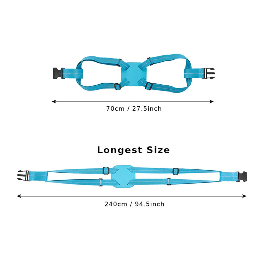Adjustable Travel Luggage Strap Bag Bungees Elastic Suitcase Belt with Buckles-Blue
