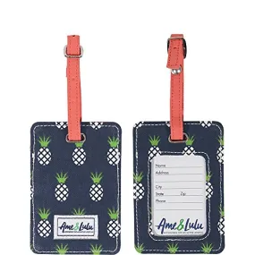 Ame & Lulu Tag Along Luggage Tag (Pineapple)