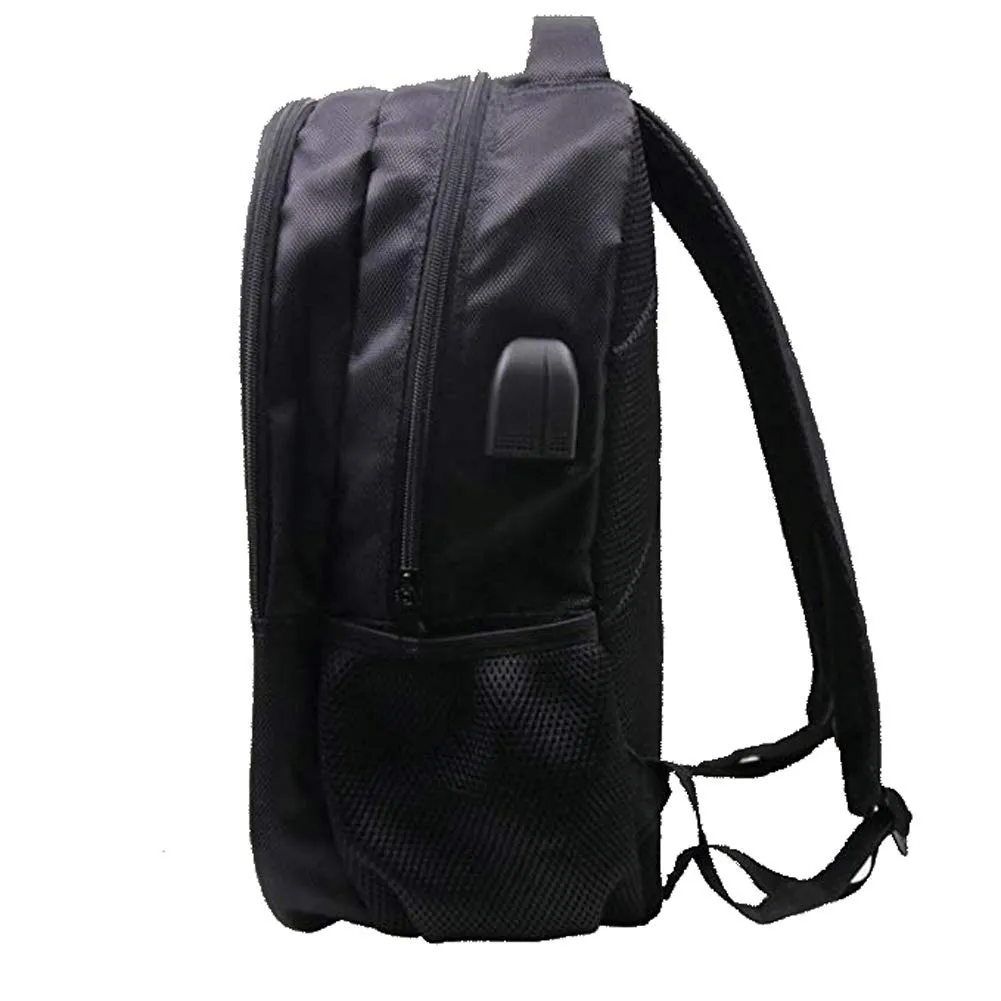 Amke Stranger Printed Backpacks Student School Bag Laptop Backpack with USB Charging Port