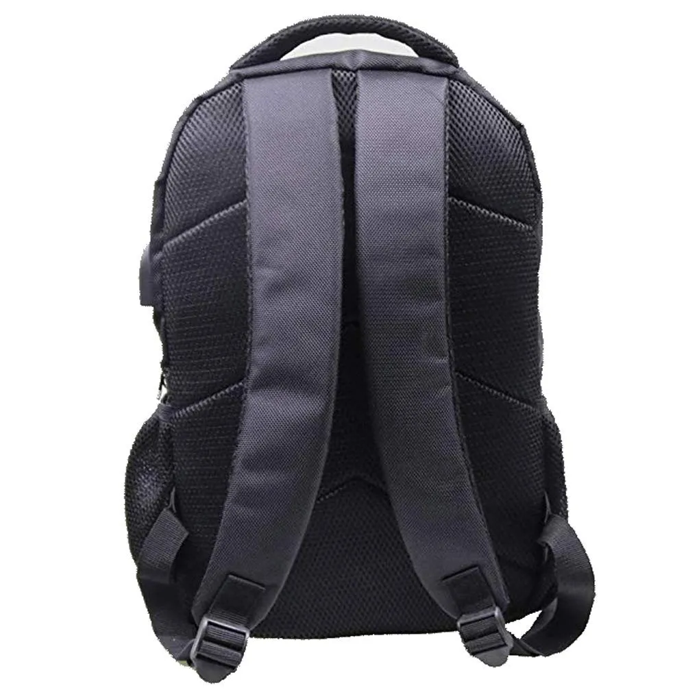 Amke Stranger Printed Backpacks Student School Bag Laptop Backpack with USB Charging Port