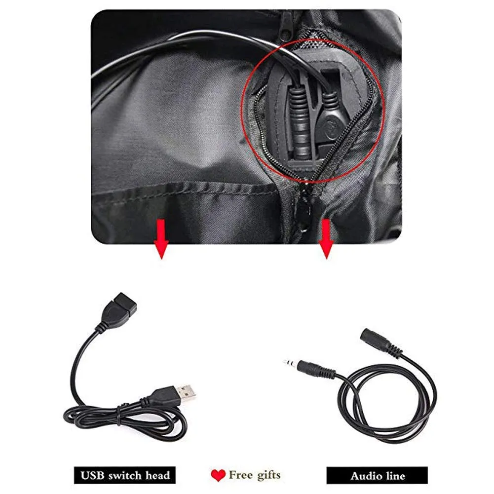 Amke Stranger Printed Backpacks Student School Bag Laptop Backpack with USB Charging Port