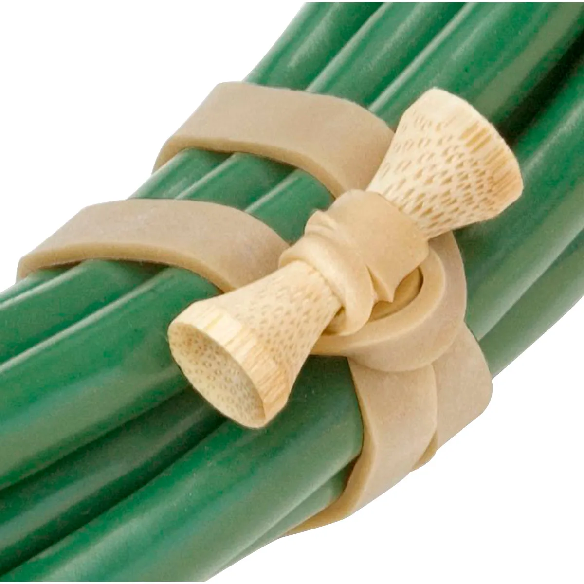BongoTies All-Natural Reusable Cable Tie Wraps 10-Pack