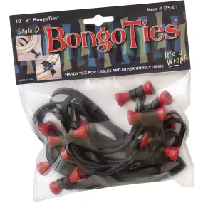 BongoTies All-Natural Reusable Cable Tie Wraps 10-Pack