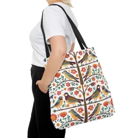 Chic Birds on a Tree Bird Tote Bag