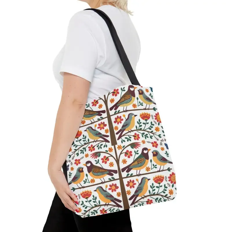 Chic Birds on a Tree Bird Tote Bag