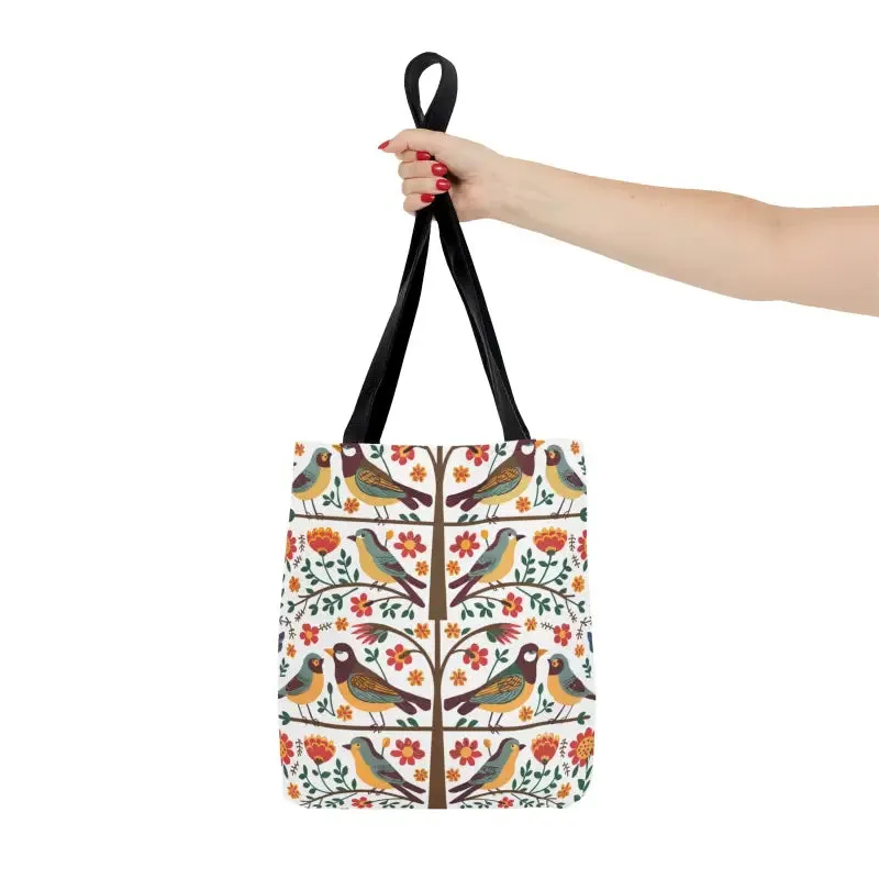 Chic Birds on a Tree Bird Tote Bag