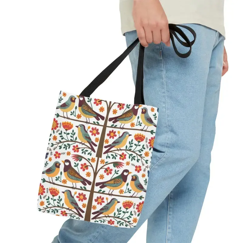 Chic Birds on a Tree Bird Tote Bag