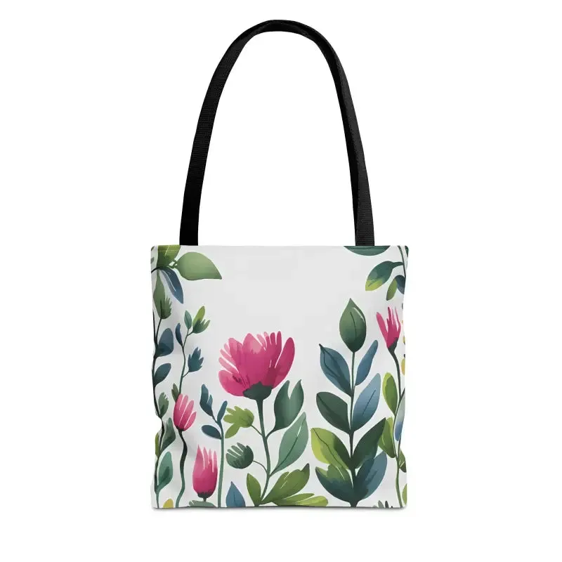 Chic Tote Bags with Pretty Pink Flowers