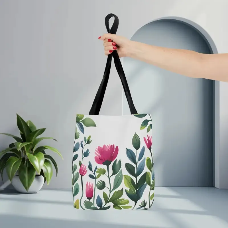 Chic Tote Bags with Pretty Pink Flowers