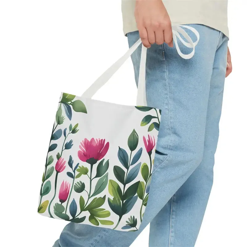 Chic Tote Bags with Pretty Pink Flowers