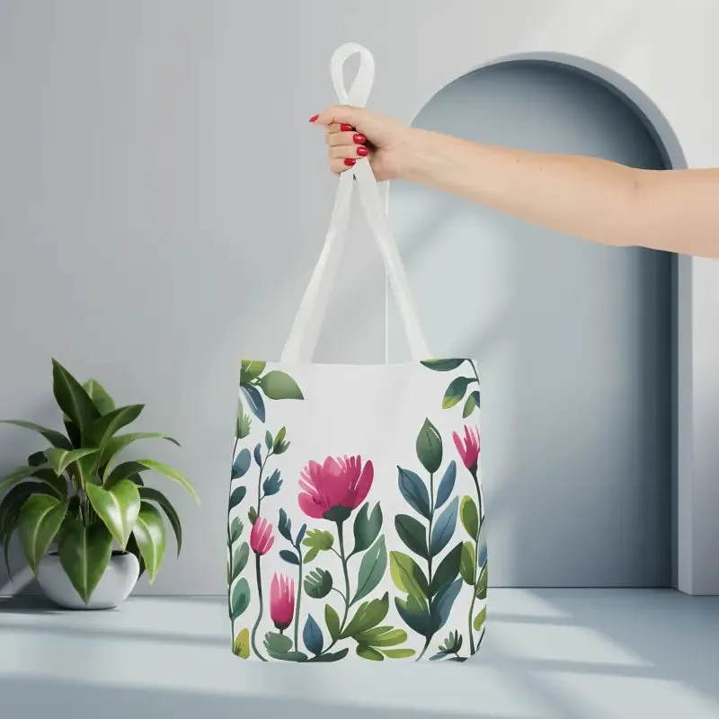Chic Tote Bags with Pretty Pink Flowers