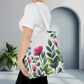 Chic Tote Bags with Pretty Pink Flowers