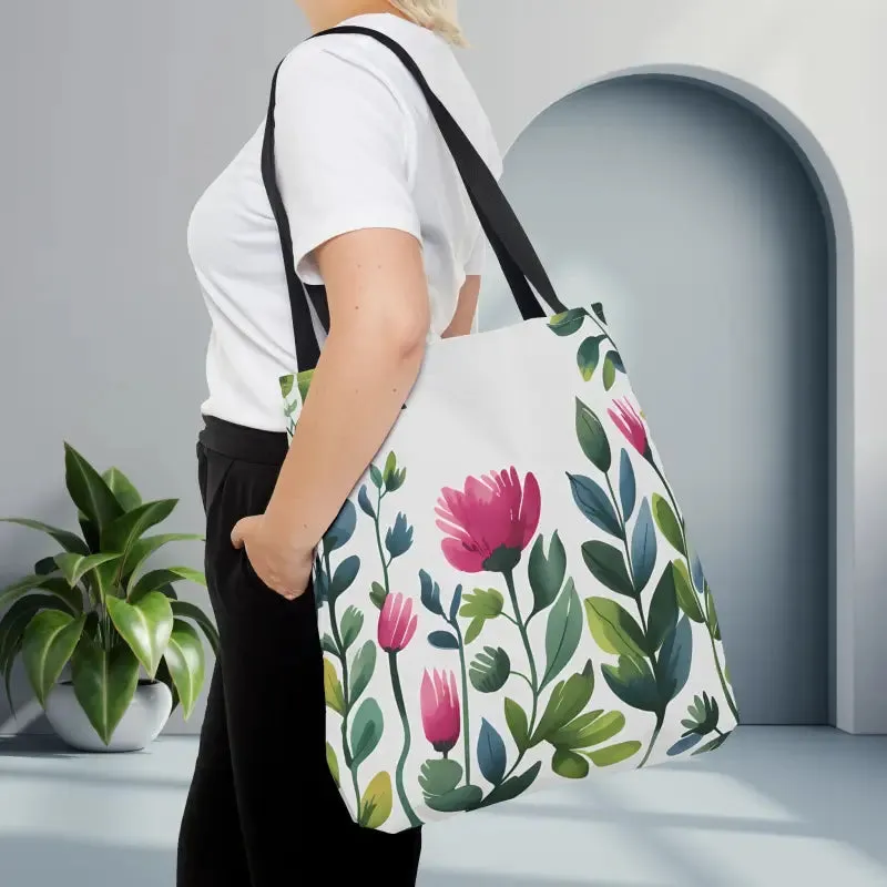 Chic Tote Bags with Pretty Pink Flowers
