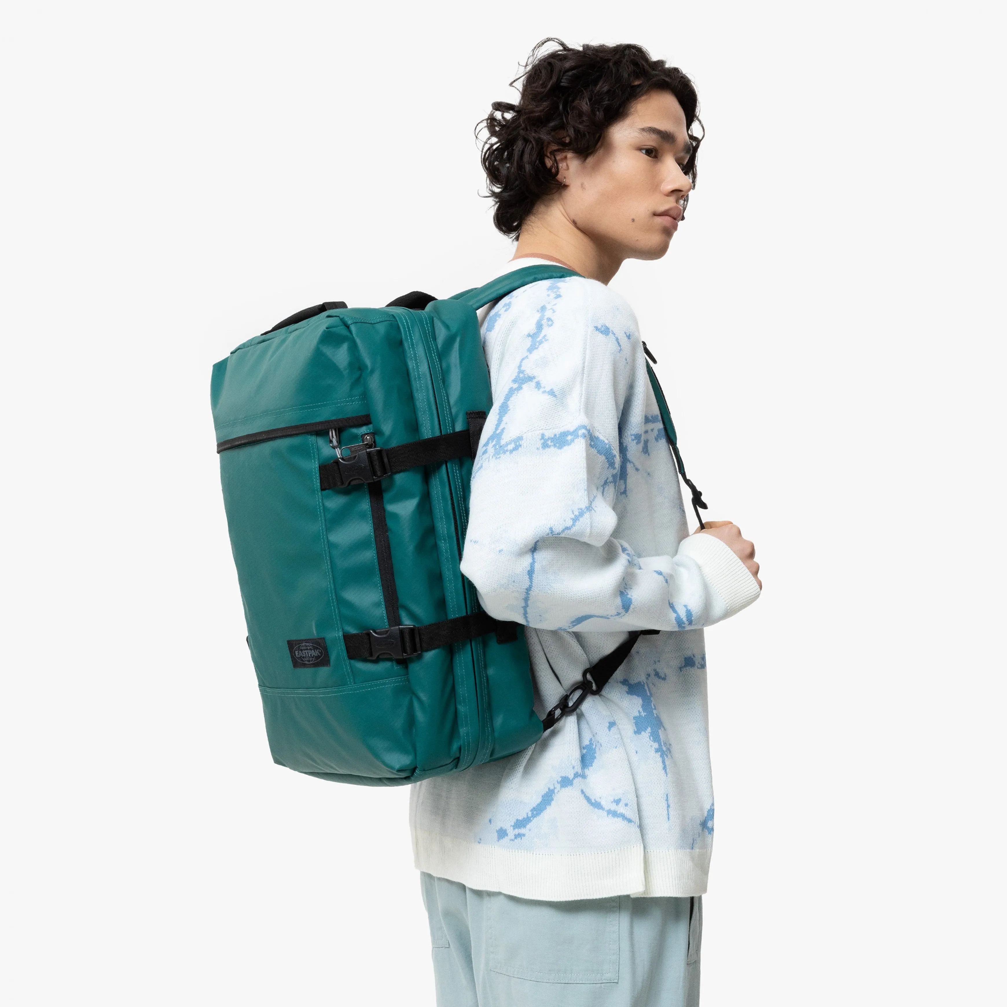 Eastpak Travelpack Tarp Petrol Large backpack with laptop sleeve - EK0A5BBR3O71
