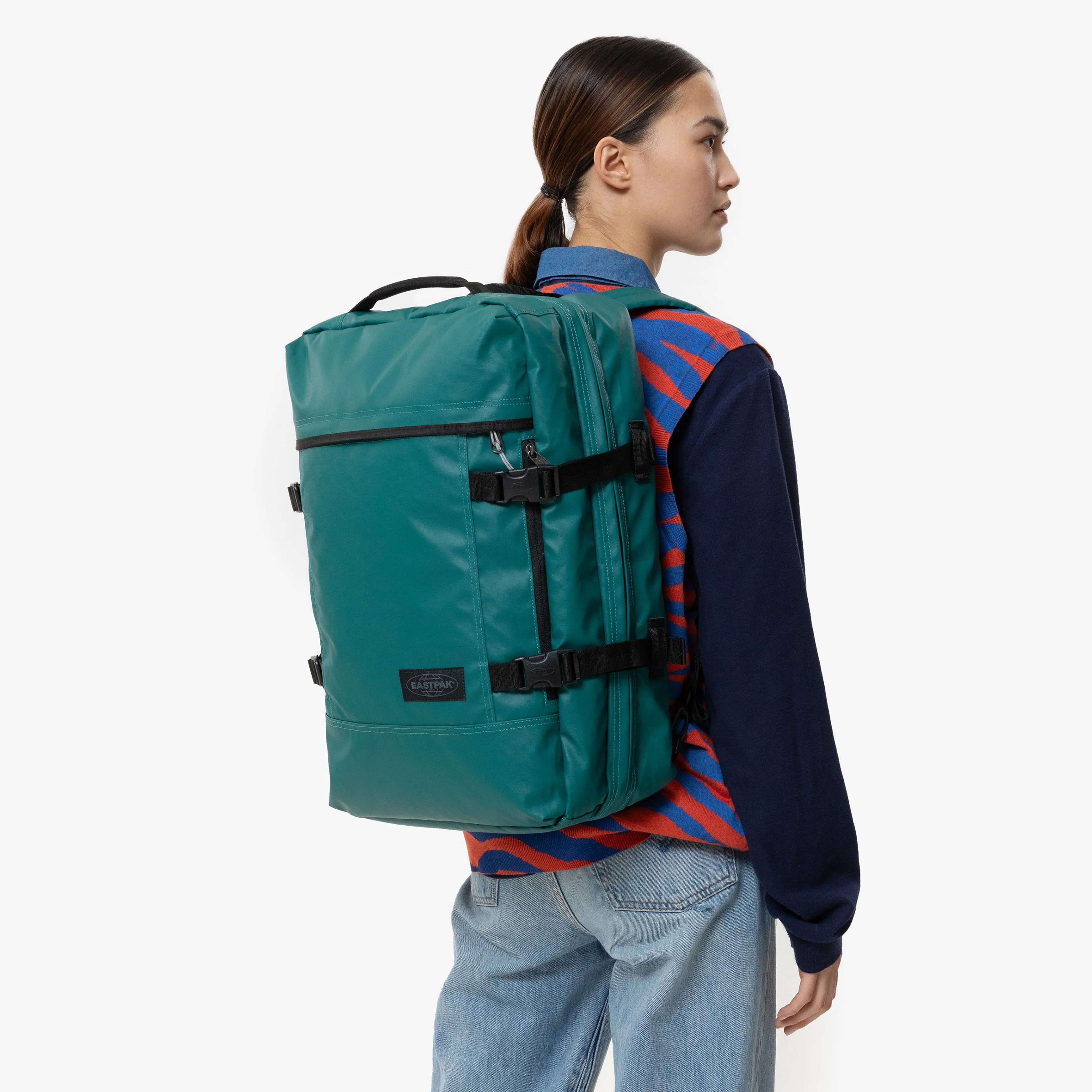 Eastpak Travelpack Tarp Petrol Large backpack with laptop sleeve - EK0A5BBR3O71