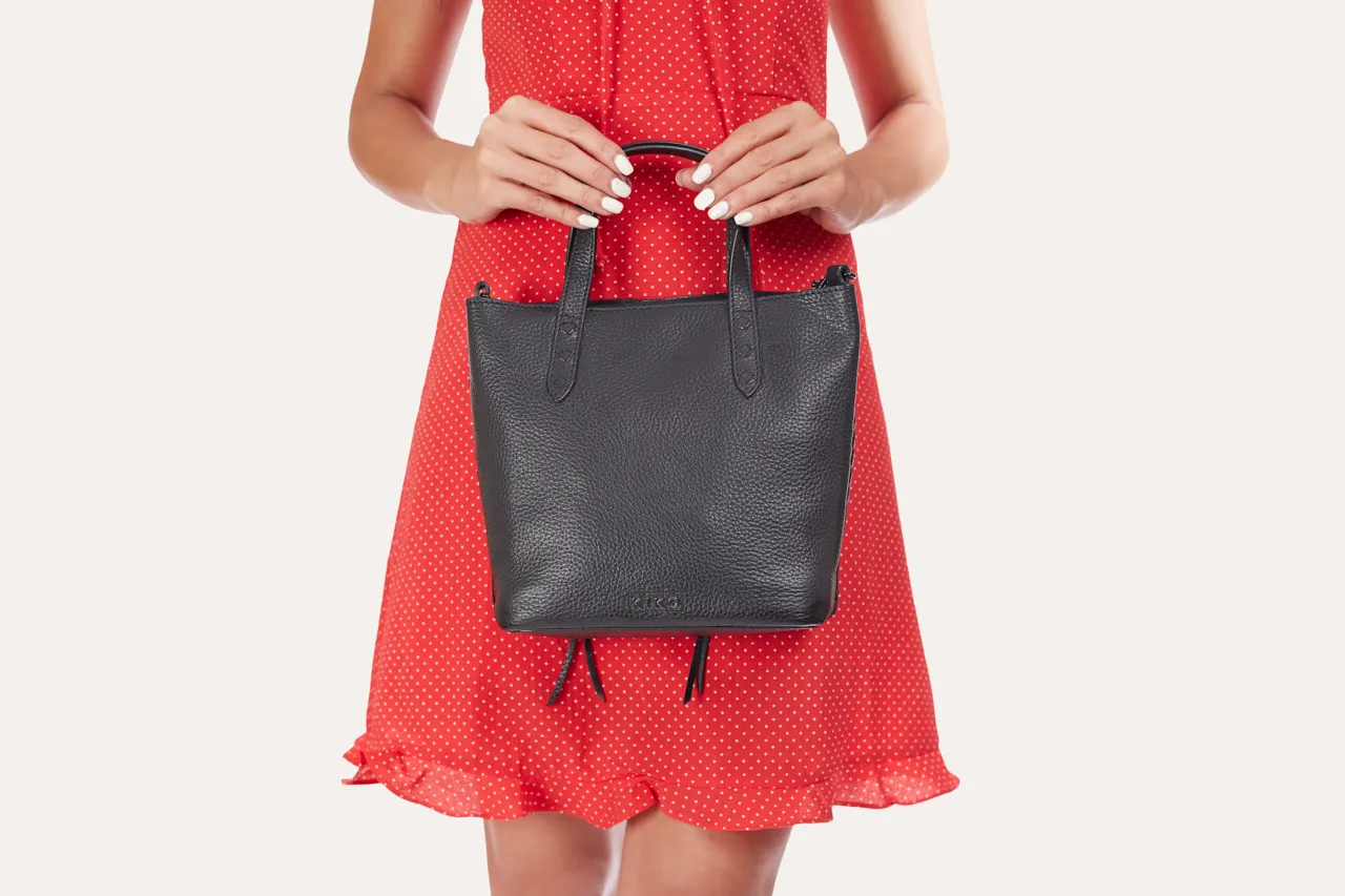 Elegant Side Weaved Leather Handbag