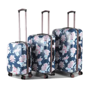 Floral Print ABS Luggage - Small
