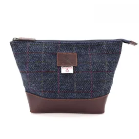 Harris Tweed Blue Check Washbag