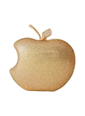 Hot Diamond Encrusted Banquet Apple Clutch Bag