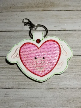 In the Hoop Piggy Sketchy Key Fob