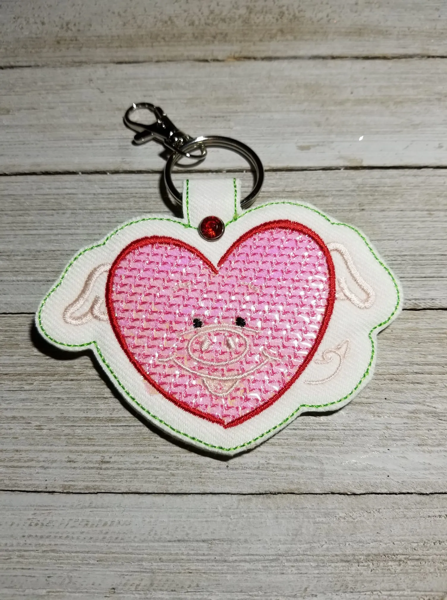 In the Hoop Piggy Sketchy Key Fob