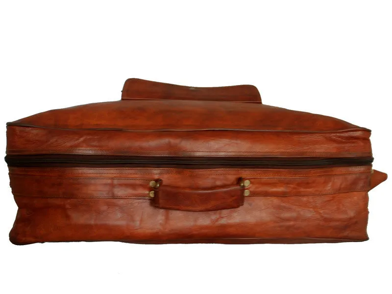 Large Leather Suitcase 22"