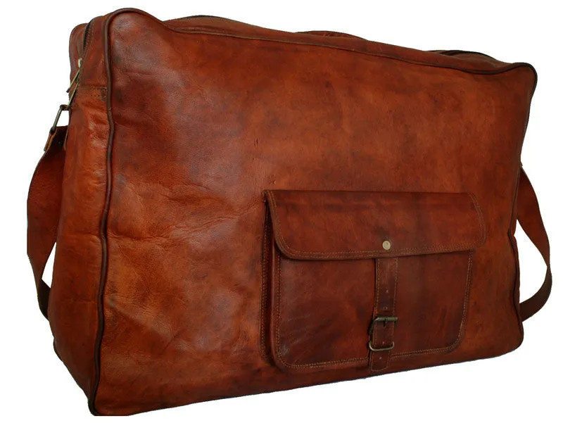 Large Leather Suitcase 22"