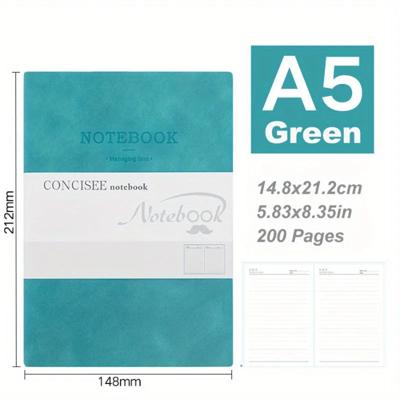 Luxurious SheepskinTextured A5 College Ruled Notebook