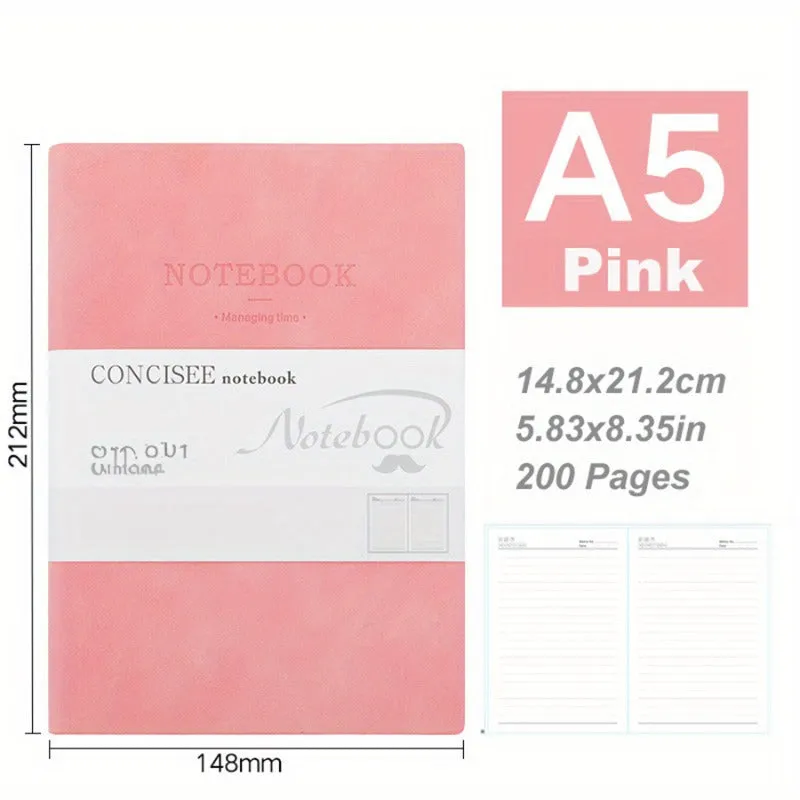 Luxurious SheepskinTextured A5 College Ruled Notebook