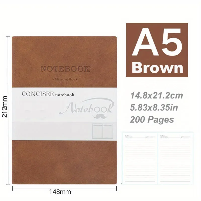 Luxurious SheepskinTextured A5 College Ruled Notebook