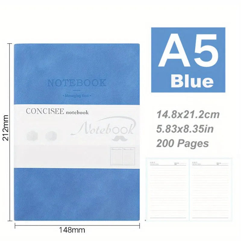 Luxurious SheepskinTextured A5 College Ruled Notebook