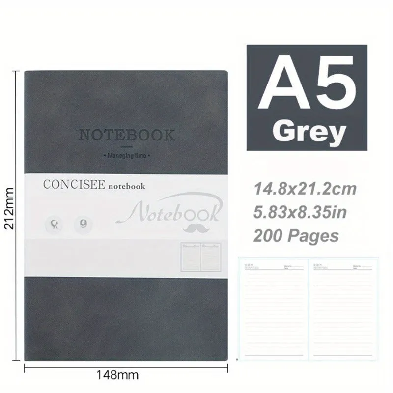 Luxurious SheepskinTextured A5 College Ruled Notebook