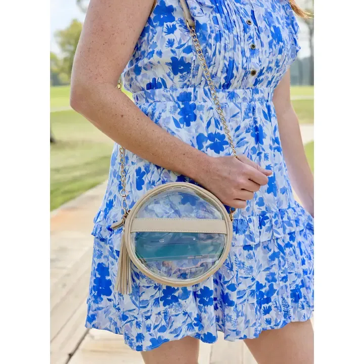 Madison Clear Crossbody - Nude