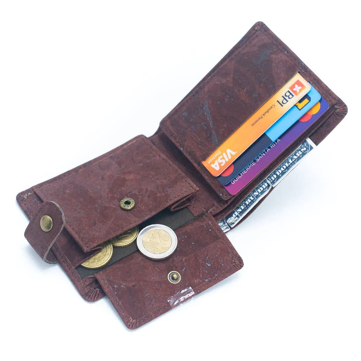Men's Sleek Bifold Cork Wallet