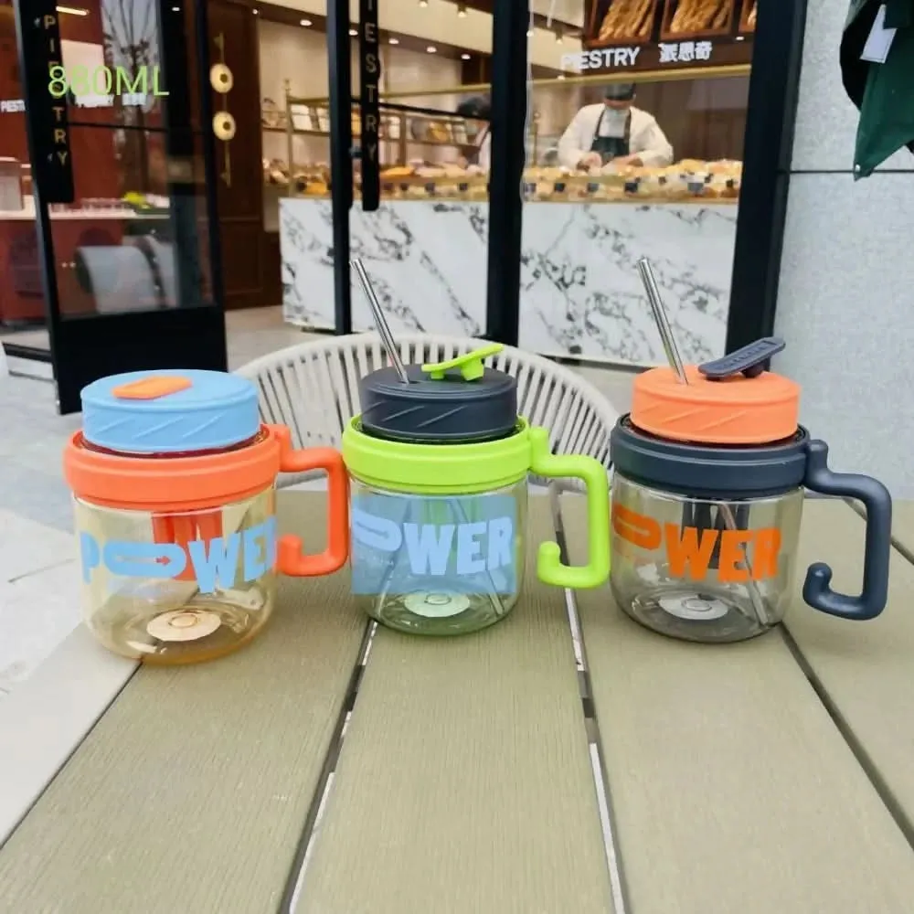 Mini Plastic Sipper Water Bottle (880ml,Multi Colours)