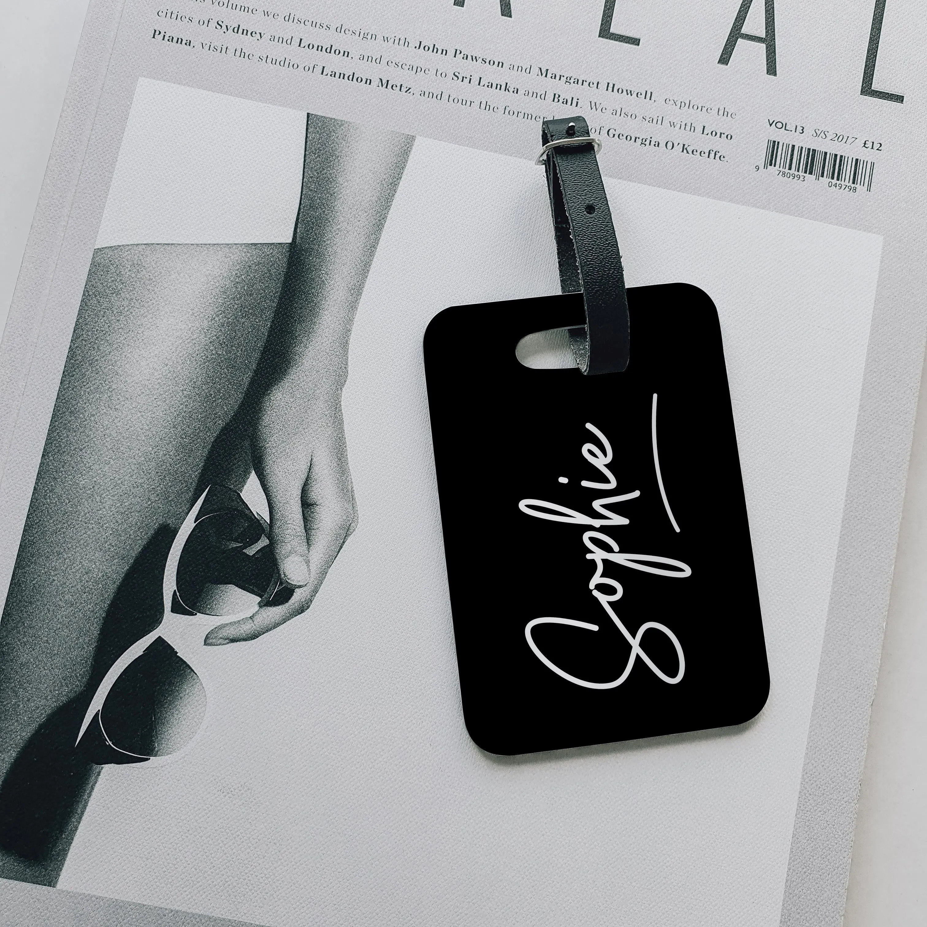 Personalised Luggage Tag | Signature in Black