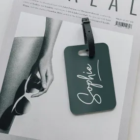 Personalised Luggage Tag | Signature in Khaki
