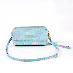 Quilted Phone Crossbody Wristlet - Shell