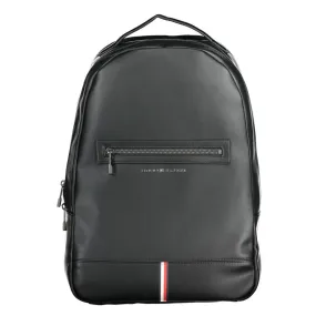 Tommy Hilfiger Sleek Black Contrasting Detail Backpack