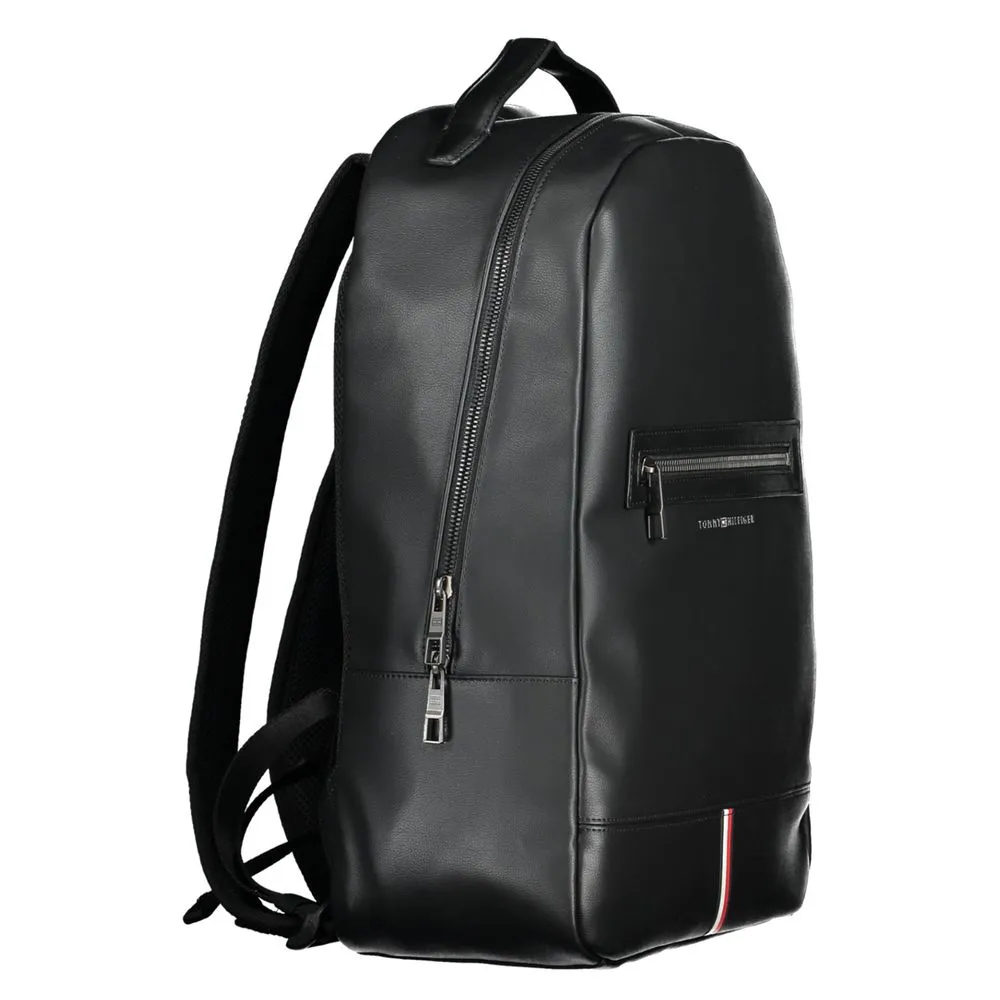 Tommy Hilfiger Sleek Black Contrasting Detail Backpack